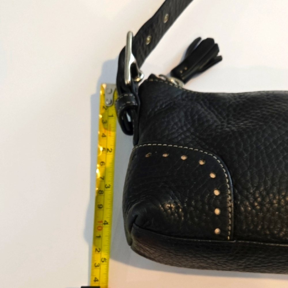 Coach - VINTAGE Black Leather Baguette - Picture 7 of 13